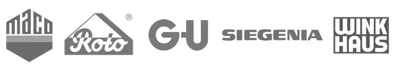 Loga kování Maco, Roto, GU, Winkhaus, Siegenia Aubi